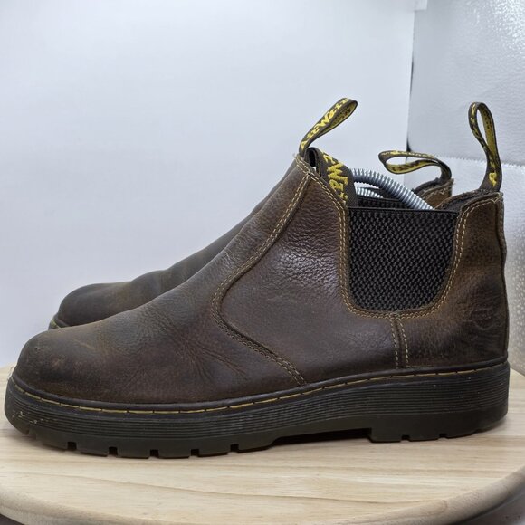 Dr Martens Men's Hardie Chelsea  Horse brown Leather ankle boots size Uk 9 US 10 - Picture 1 of 9